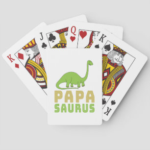 Papasaurus Dinosaur Brontosaurus Fathers Day Spielkarten