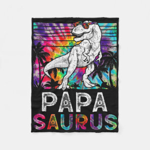 Papasaurus Dinosaur Papa Saurus Familie passend Ti Fleecedecke
