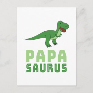 Papasaurus Dinosaur Tyrannosaurus Rex Vatertag Postkarte