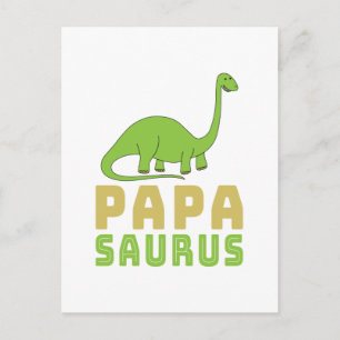 Papasaurus Dinosaurier Brontosaurus Vatertag Postkarte
