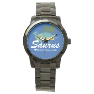 Papasaurus Einfache Chic Names Personalisiert Cust Armbanduhr