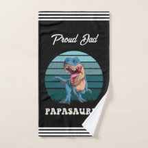 Papasaurus Funny Dinosaur auf grünem Retro-Sonnenu