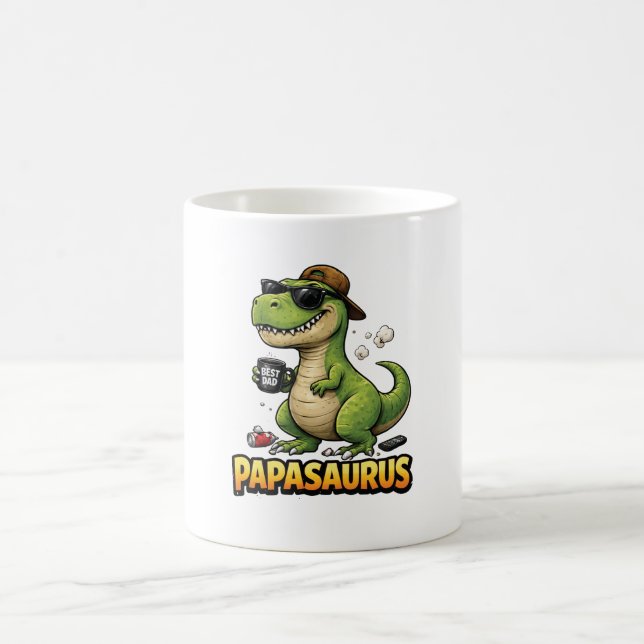 Papasaurus Lustiger Vater Kaffeetasse (Mittel)