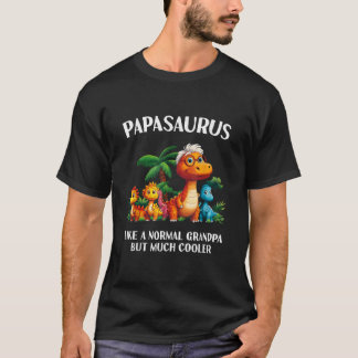 Papasaurus Papa Saurus Men Opa Großvater Mat T-Shirt