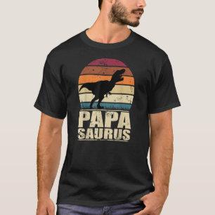 Papasaurus Rex Dino Daddy Family Vater Dinosaur T-Shirt