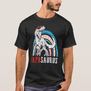 Papasaurus Rex Dinosaur Papa Saurus Familienväter T-Shirt