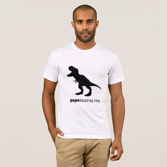 papasaurus rex Familien-Dinosauriert-stück T-Shirt (Vorne ganz)