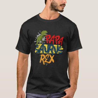 Papasaurus Rex Retro Shirt-Funny Father Day-Gesche T-Shirt