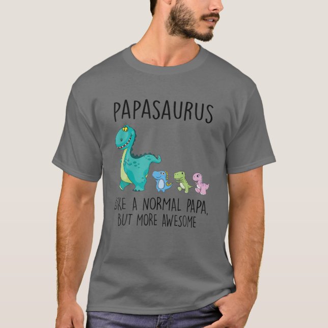 Papasaurus T Rex Dinosaur Vater Familie Matching F T-Shirt (Vorderseite)