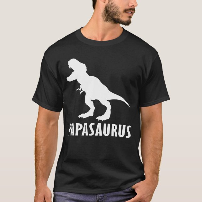 Papasaurus Vatertag T-Shirt (Vorderseite)