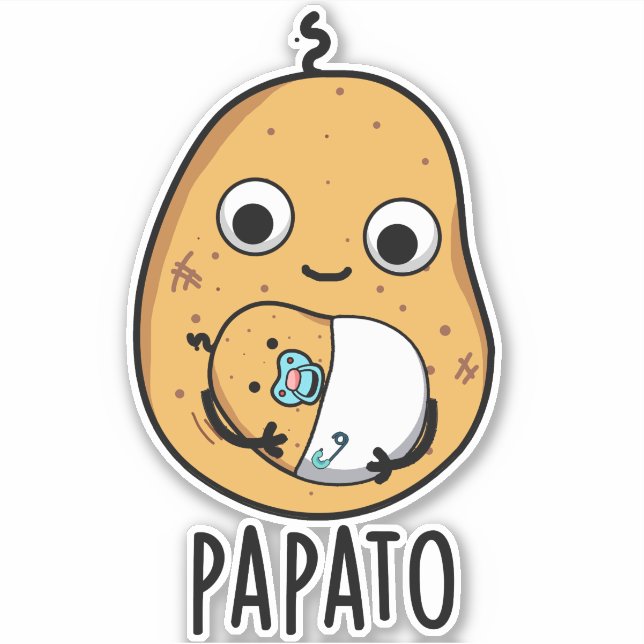 Papato Funny Potato Pub Aufkleber (Vorderseite)