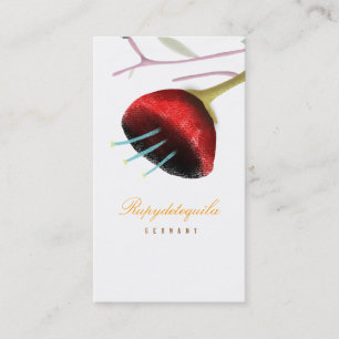Papaver Mohn Geschäftskarte Visitenkarte