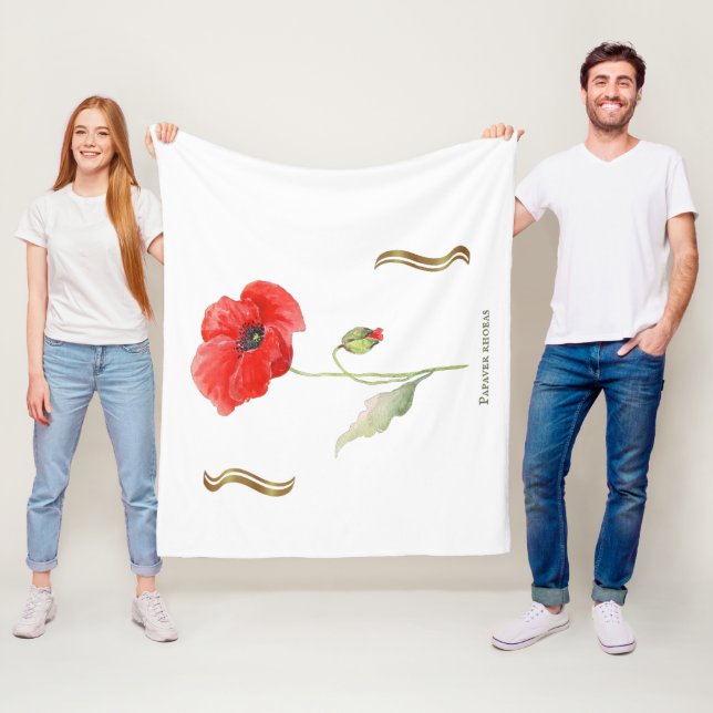 Papaver rhoeas  fleecedecke (Beispiel)