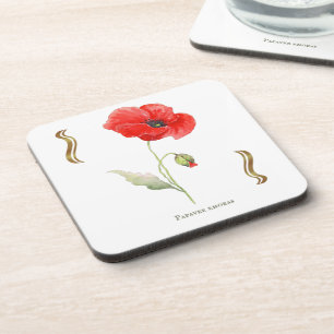 Papaver rhoeas getränkeuntersetzer