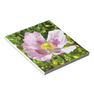 Papaver Somniferum Pink Poppy Art Notizblock