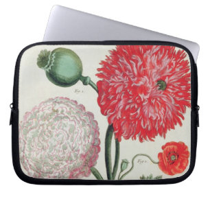 Papaver-Somniferum und Papaver rheas graviert Laptopschutzhülle