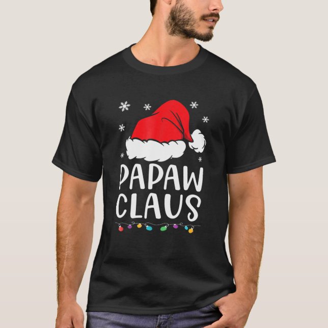Papaw Claus, Familie Matching Papaw Claus Pajama T-Shirt (Vorderseite)