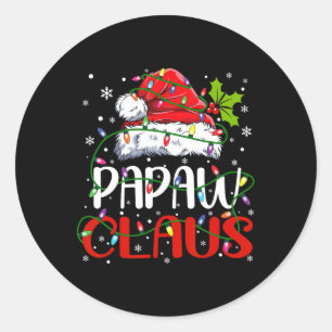 Papaw Claus Weihnachten Weihnachten Weihnachtszeit Runder Aufkleber