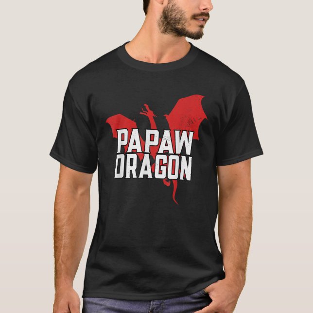 Papaw Dragon Lover Vatertag T-Shirt (Vorderseite)