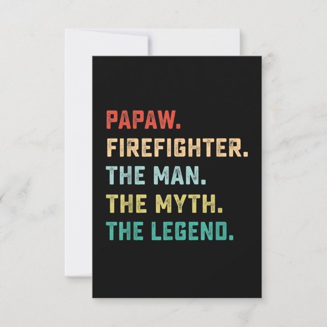 Papaw Firefighter Man Myth Legend Papa Geschenke (Vorderseite)