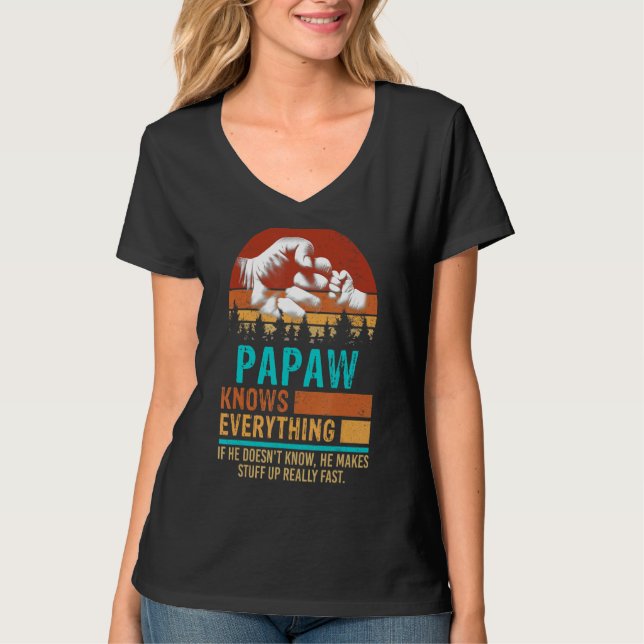 Papaw kennt alles, was Faust Bump Vater & Son Fath T-Shirt (Vorderseite)
