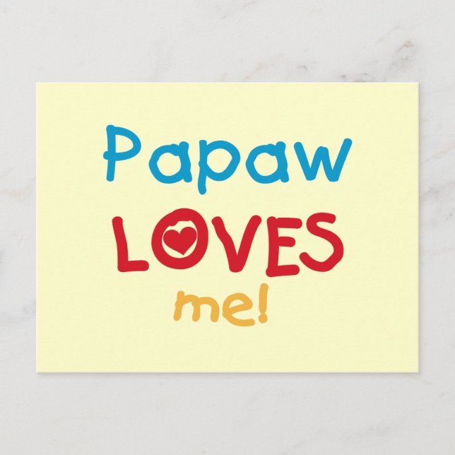 Papaw-Lieben T - Shirt und Geschenke Postkarte (Vorderseite)