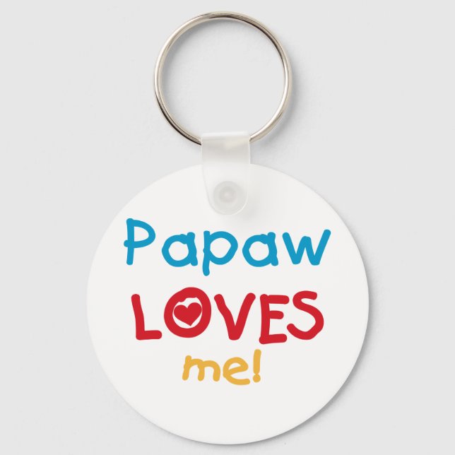 Papaw-Lieben T - Shirt und Geschenke Schlüsselanhänger (Vorderseite)