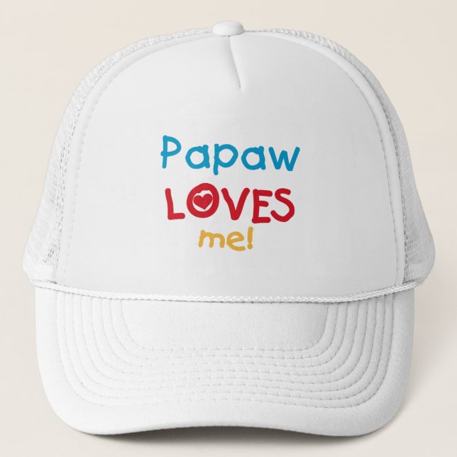 Papaw-Lieben T - Shirt und Geschenke Truckerkappe (Vorderseite)