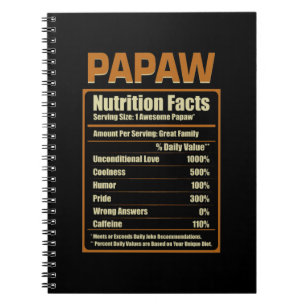 Papaw Nutrition Fakten bedingungslose Liebe Notizblock