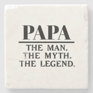 Papaw The Man Myth Legend Vathers Day Steinuntersetzer