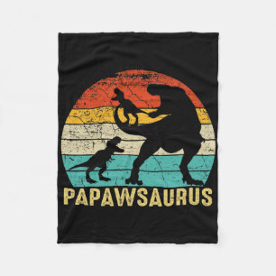 Papawsaurus Rex Papaw Dinosaur 2 Kinder Vatertag Fleecedecke