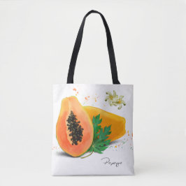 Papaya. Aquarellmalerei Tasche