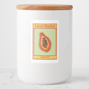 Papaya-Aufkleber Lebensmitteletikett