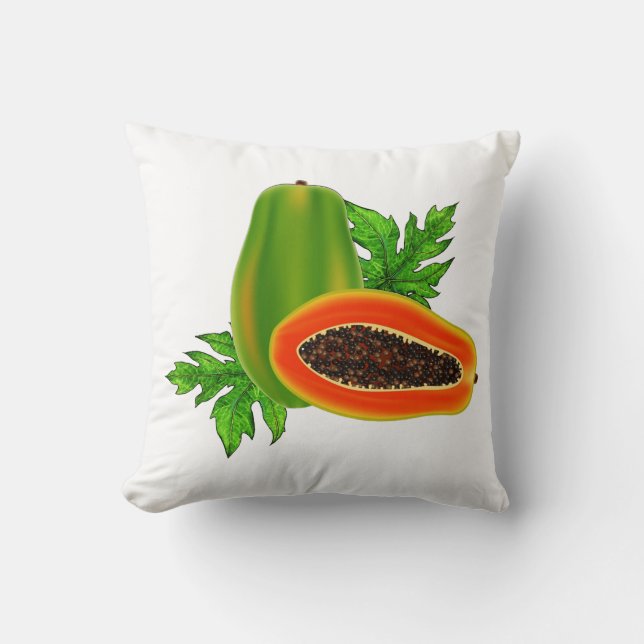 Papaya-dekoratives Kissen (Vorderseite)