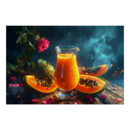 PAPAYA Freshly Squeezed JUICE -  Poster