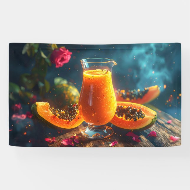 PAPAYA Frisch gepresster SAFT -  Banner (Horizontal)
