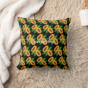 Papaya Fruchtwackelpapier Kissen