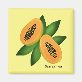 Papaya Fruchtwackelpapier Magnet