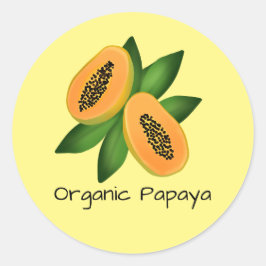 Papaya Fruchtwackelpapier Runder Aufkleber