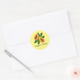 Papaya Fruchtwackelpapier Runder Aufkleber