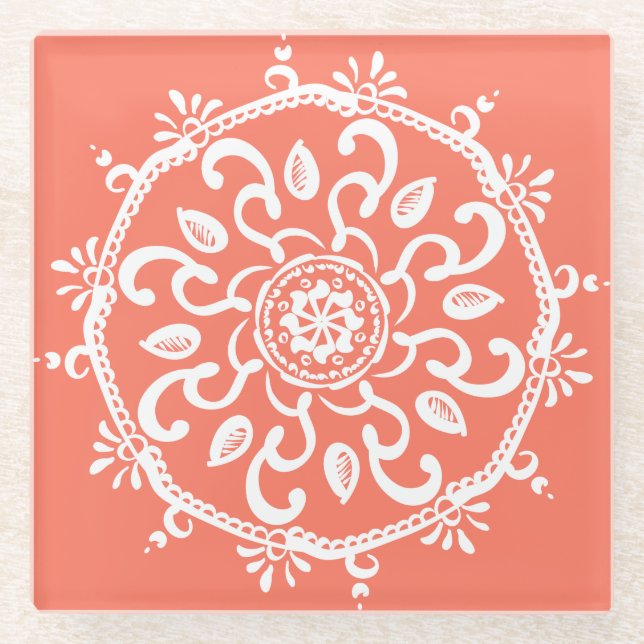 Papaya Glasuntersetzer (Vorderseite)