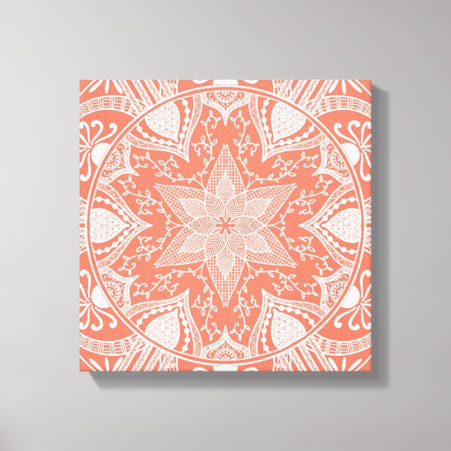 Papaya Mandala Leinwanddruck (Vorderseite)