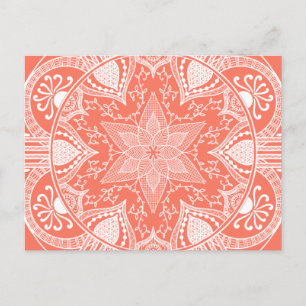 Papaya Mandala Postkarte
