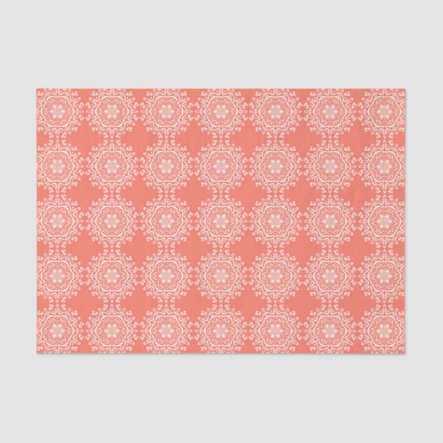 Papaya Mandala Seidenpapier (Vorderseite)