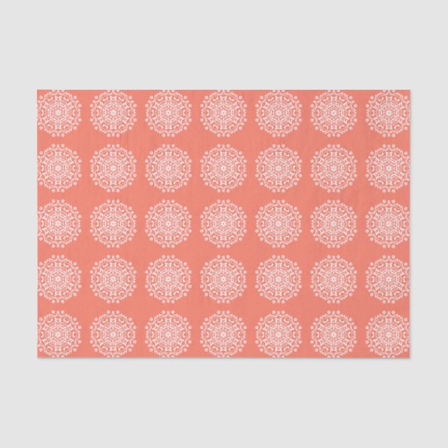 Papaya Mandala Seidenpapier (Vorderseite)
