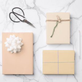 Papaya Nectar Glow Peach Shades 3 Tones Geschenkpapier Set