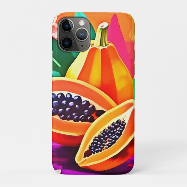 Papaya-Pop in Scheiben Case-Mate iPhone Hülle (Rückseite)