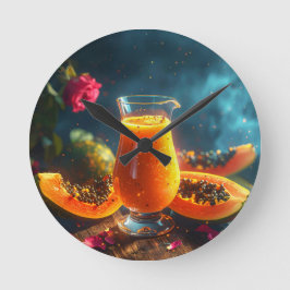 PAPAYA - TROPISCHER KUSS RUNDE WANDUHR
