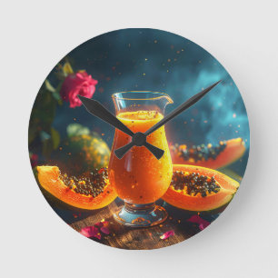PAPAYA - TROPISCHER KUSS RUNDE WANDUHR