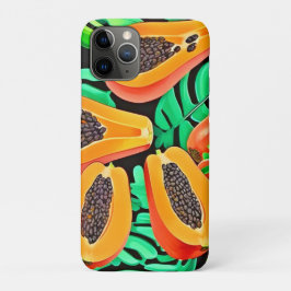Papaya und Blätter Neues Muster Case-Mate iPhone Hülle